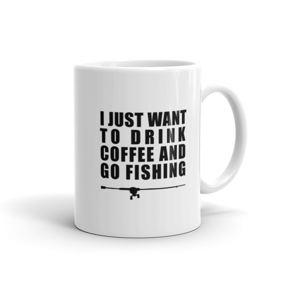 Texas Bass Angler  Drink coffee and go fishing coffee mug