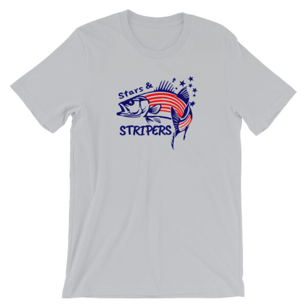 Stars and Stripers - 4th of July Fishing Shirt - Striper Fishing Shirt - Striped Bass Fishing - Texas Bass Angler