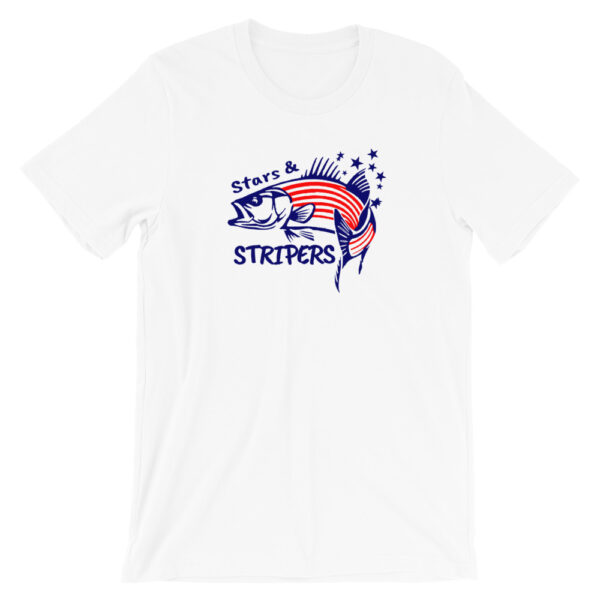 Stars and Stripers - 4th of July Fishing Shirt - Striper Fishing Shirt - Striped Bass Fishing - Texas Bass Angler